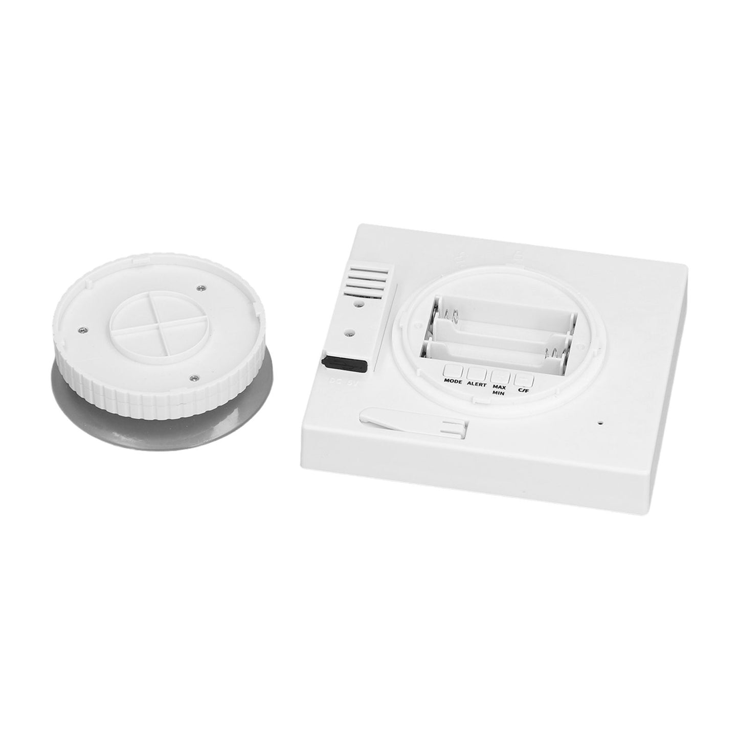 5in Wall Shower Clock Digital Timer Alarm Temperature Humidity Display Waterproof for Home BathroomWhite V1294-YM0523-3115210234511