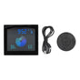 5in Wall Shower Clock Digital Timer Alarm Temperature Humidity Display Waterproof for Home BathroomBlack V1294-YM0523-3115210234512
