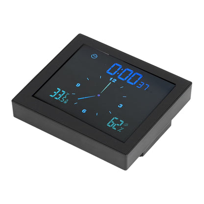 5in Wall Shower Clock Digital Timer Alarm Temperature Humidity Display Waterproof for Home BathroomBlack V1294-YM0523-3115210234512