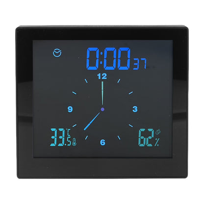 5in Wall Shower Clock Digital Timer Alarm Temperature Humidity Display Waterproof for Home BathroomBlack V1294-YM0523-3115210234512