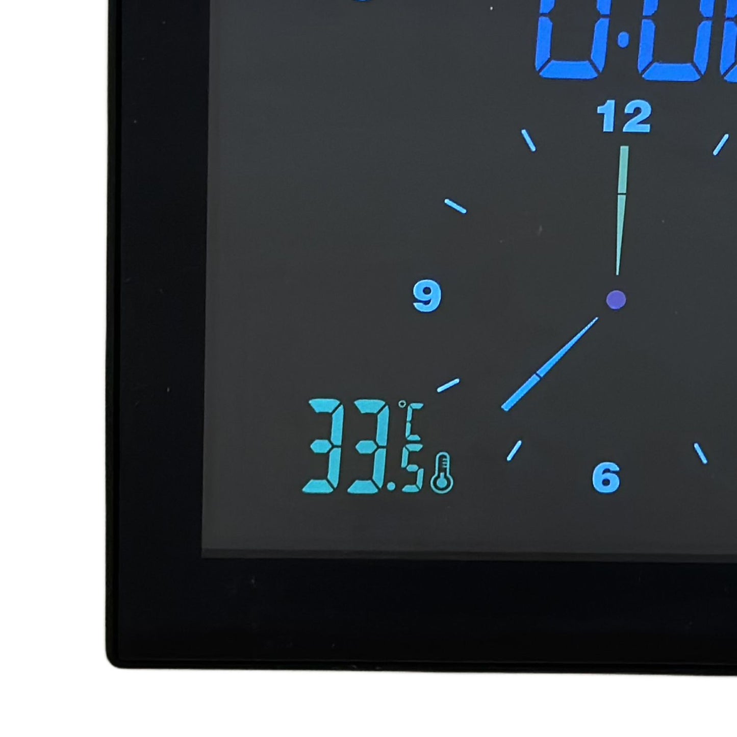 5in Wall Shower Clock Digital Timer Alarm Temperature Humidity Display Waterproof for Home BathroomBlack V1294-YM0523-3115210234512