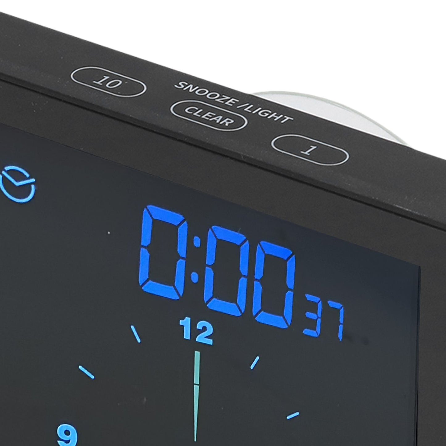 5in Wall Shower Clock Digital Timer Alarm Temperature Humidity Display Waterproof for Home BathroomBlack V1294-YM0523-3115210234512
