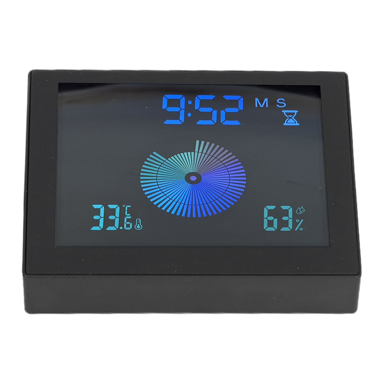 5in Wall Shower Clock Digital Timer Alarm Temperature Humidity Display Waterproof for Home BathroomBlack V1294-YM0523-3115210234512