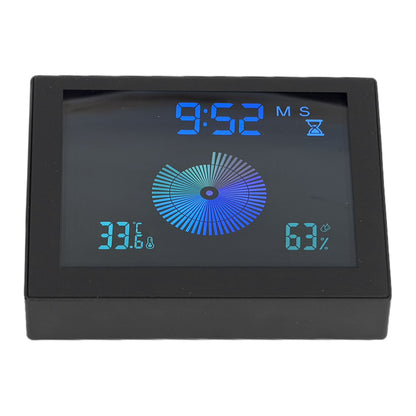 5in Wall Shower Clock Digital Timer Alarm Temperature Humidity Display Waterproof for Home BathroomBlack V1294-YM0523-3115210234512