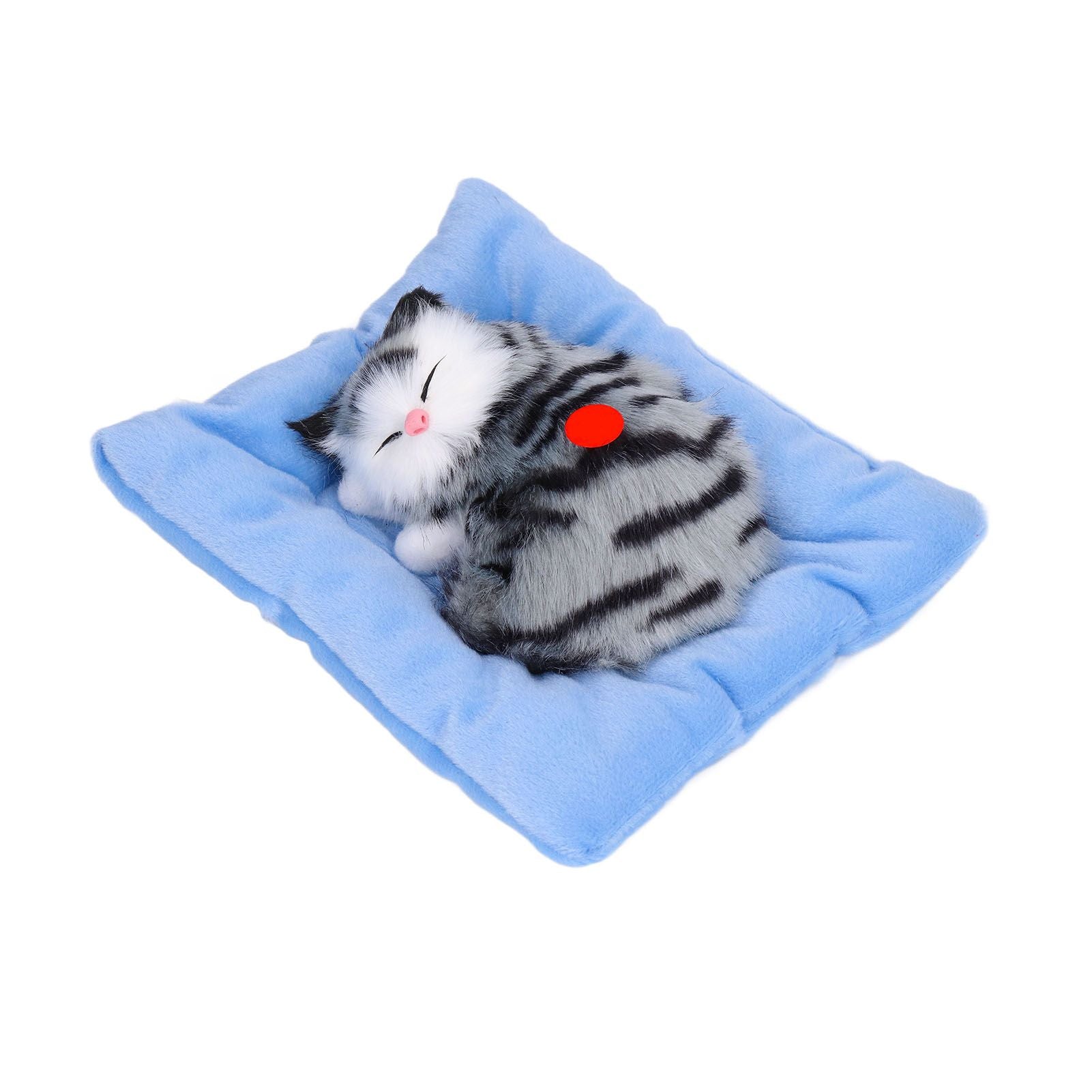 Fake Cats Sleeping Kitten Doll Toy Simulation Sleeping Cat On Pad Interactive Pet Toy with Sound Active V1294-YM0523-3115210235311