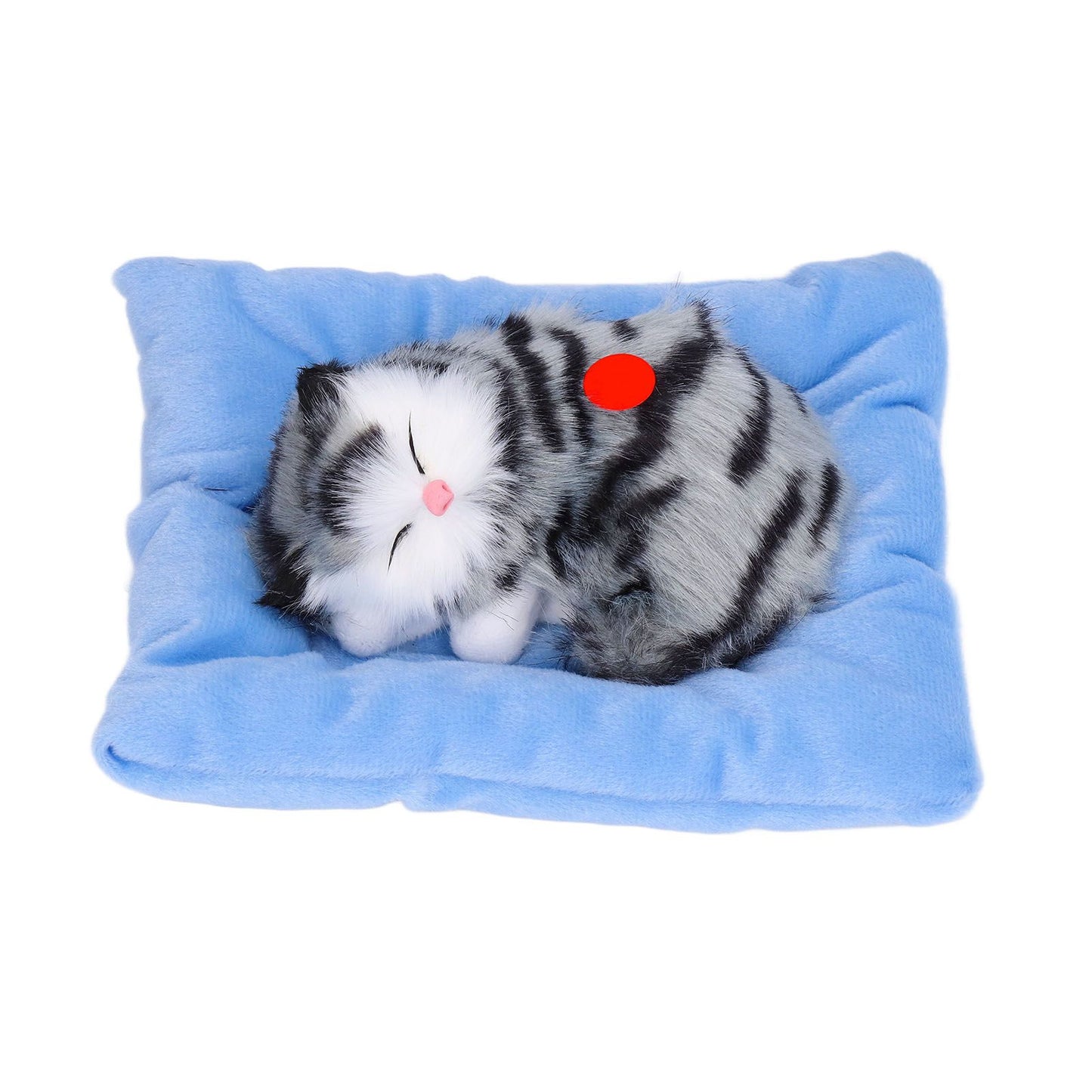 Fake Cats Sleeping Kitten Doll Toy Simulation Sleeping Cat On Pad Interactive Pet Toy with Sound Active V1294-YM0523-3115210235311