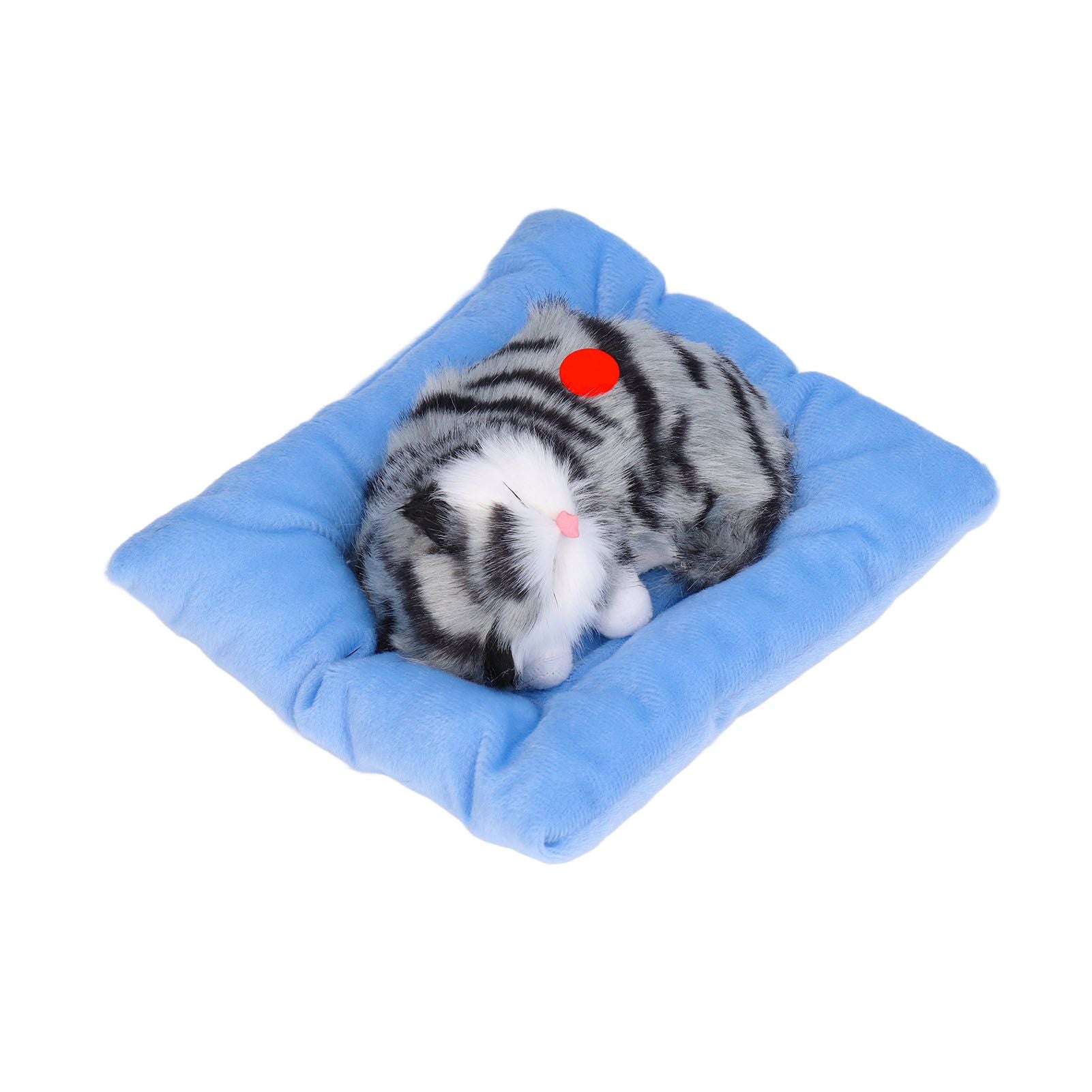 Fake Cats Sleeping Kitten Doll Toy Simulation Sleeping Cat On Pad Interactive Pet Toy with Sound Active V1294-YM0523-3115210235311