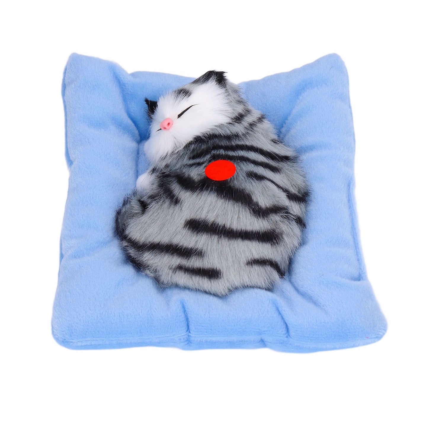 Fake Cats Sleeping Kitten Doll Toy Simulation Sleeping Cat On Pad Interactive Pet Toy with Sound Active V1294-YM0523-3115210235311