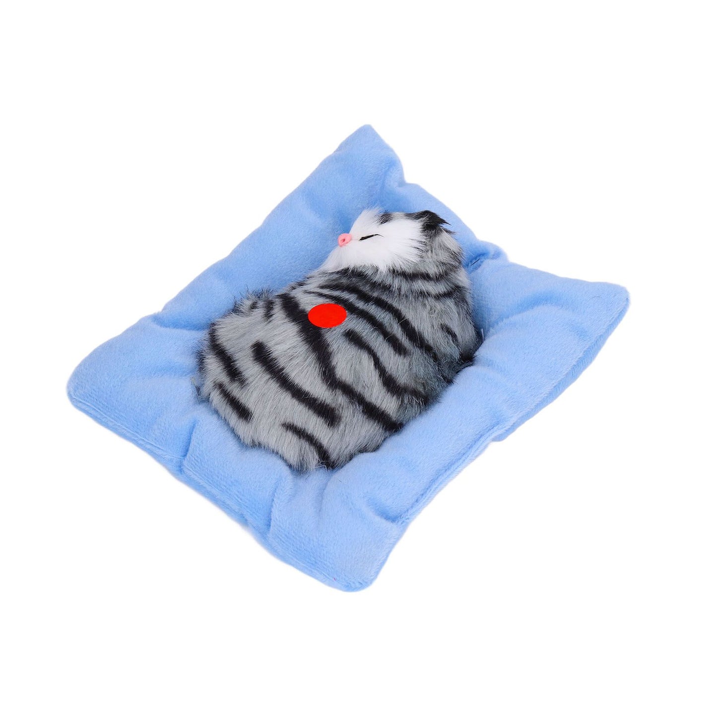 Fake Cats Sleeping Kitten Doll Toy Simulation Sleeping Cat On Pad Interactive Pet Toy with Sound Active V1294-YM0523-3115210235311