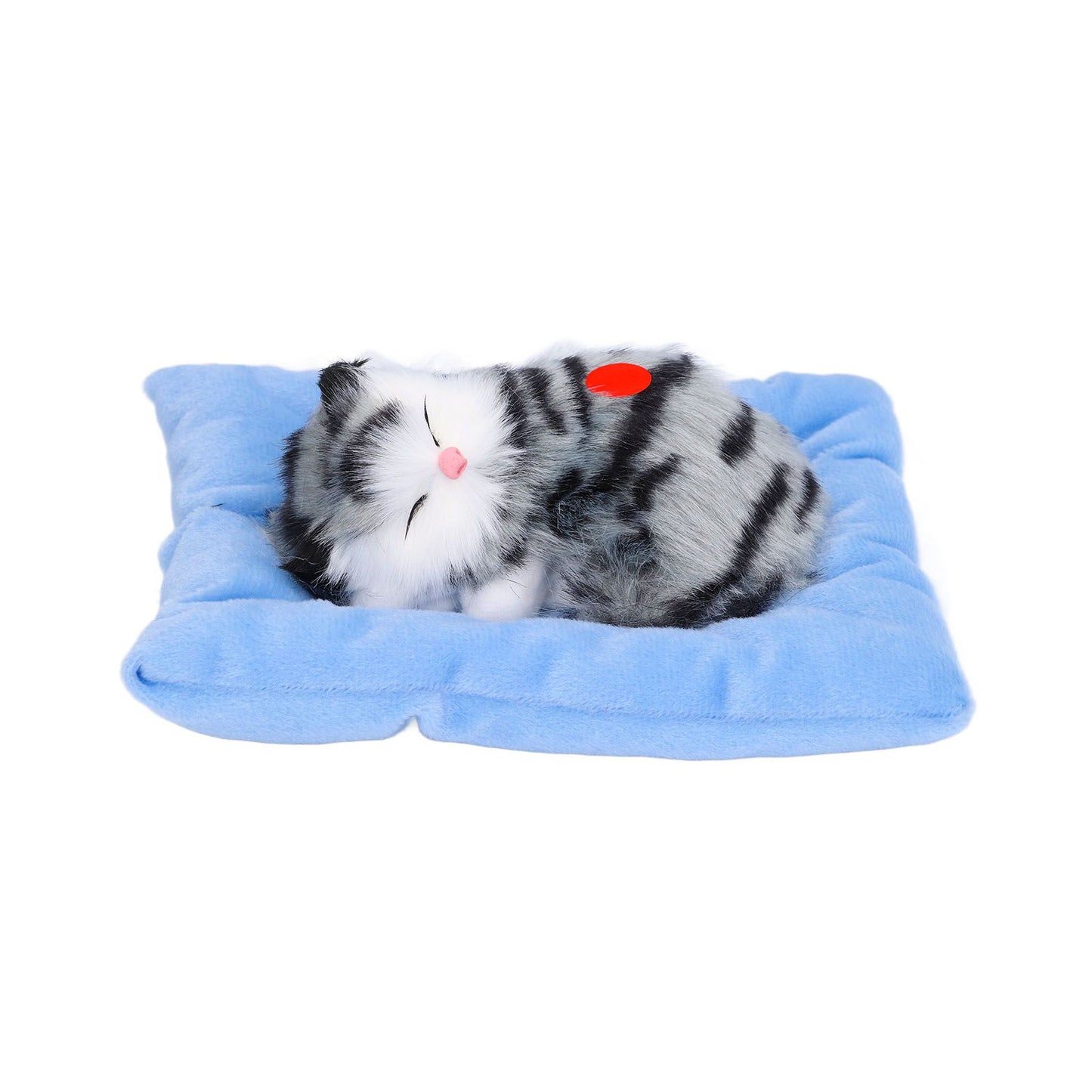Fake Cats Sleeping Kitten Doll Toy Simulation Sleeping Cat On Pad Interactive Pet Toy with Sound Active V1294-YM0523-3115210235311