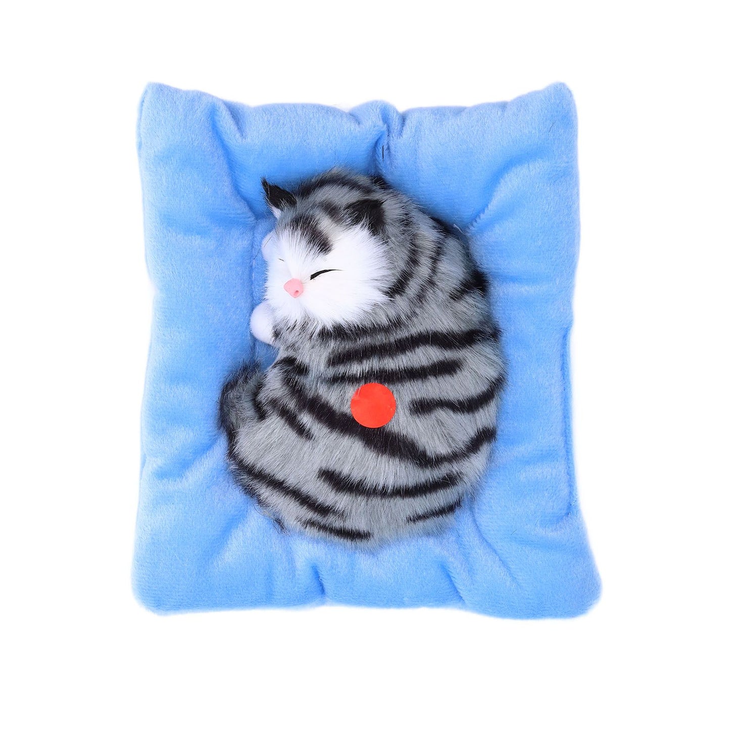 Fake Cats Sleeping Kitten Doll Toy Simulation Sleeping Cat On Pad Interactive Pet Toy with Sound Active V1294-YM0523-3115210235311