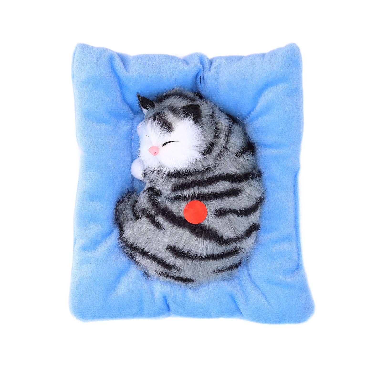 Fake Cats Sleeping Kitten Doll Toy Simulation Sleeping Cat On Pad Interactive Pet Toy with Sound Active V1294-YM0523-3115210235311