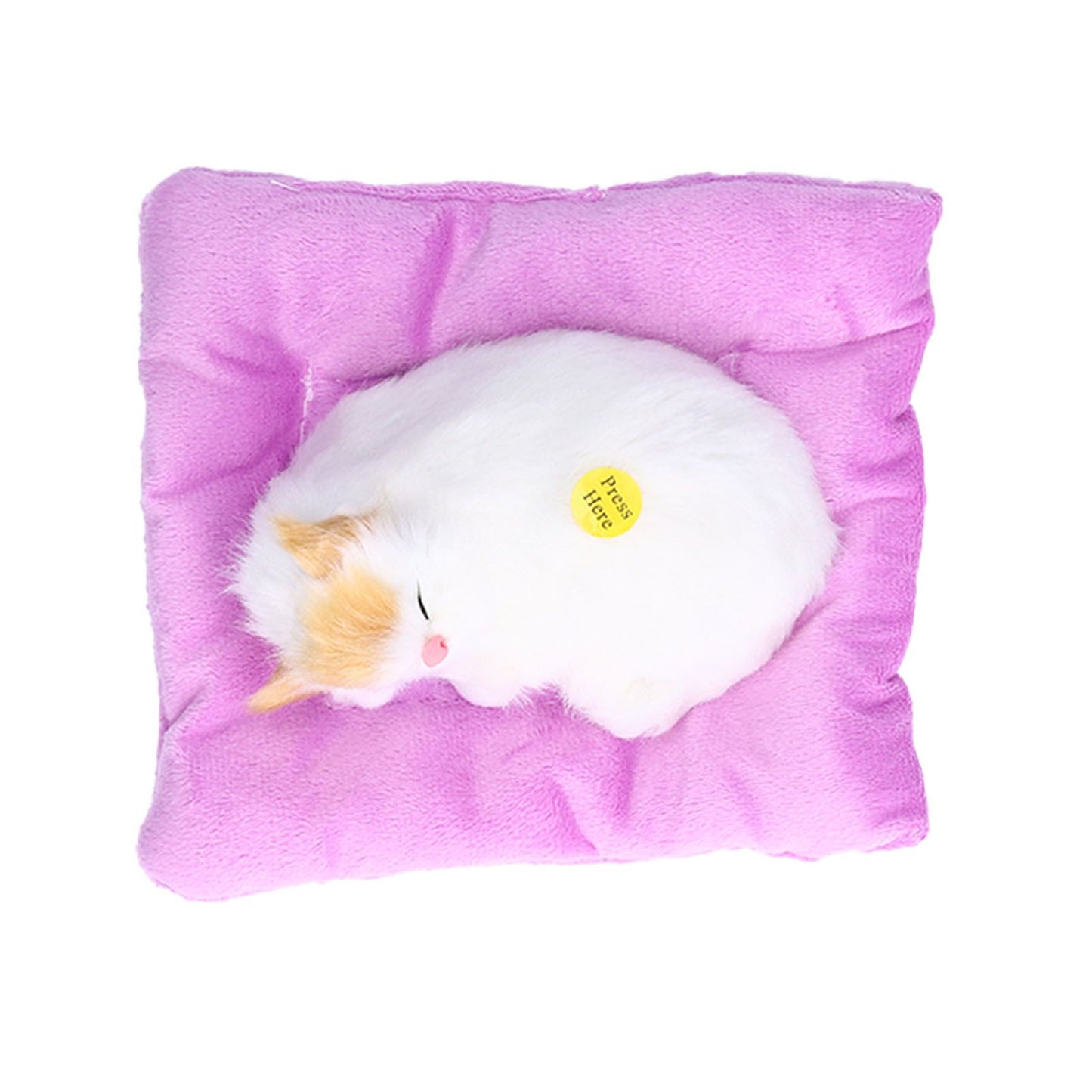 Fake Cats Sleeping Kitten Doll Toy Simulation Sleeping Cat On Pad Interactive Pet Toy with Sound Active V1294-YM0523-3115210235312