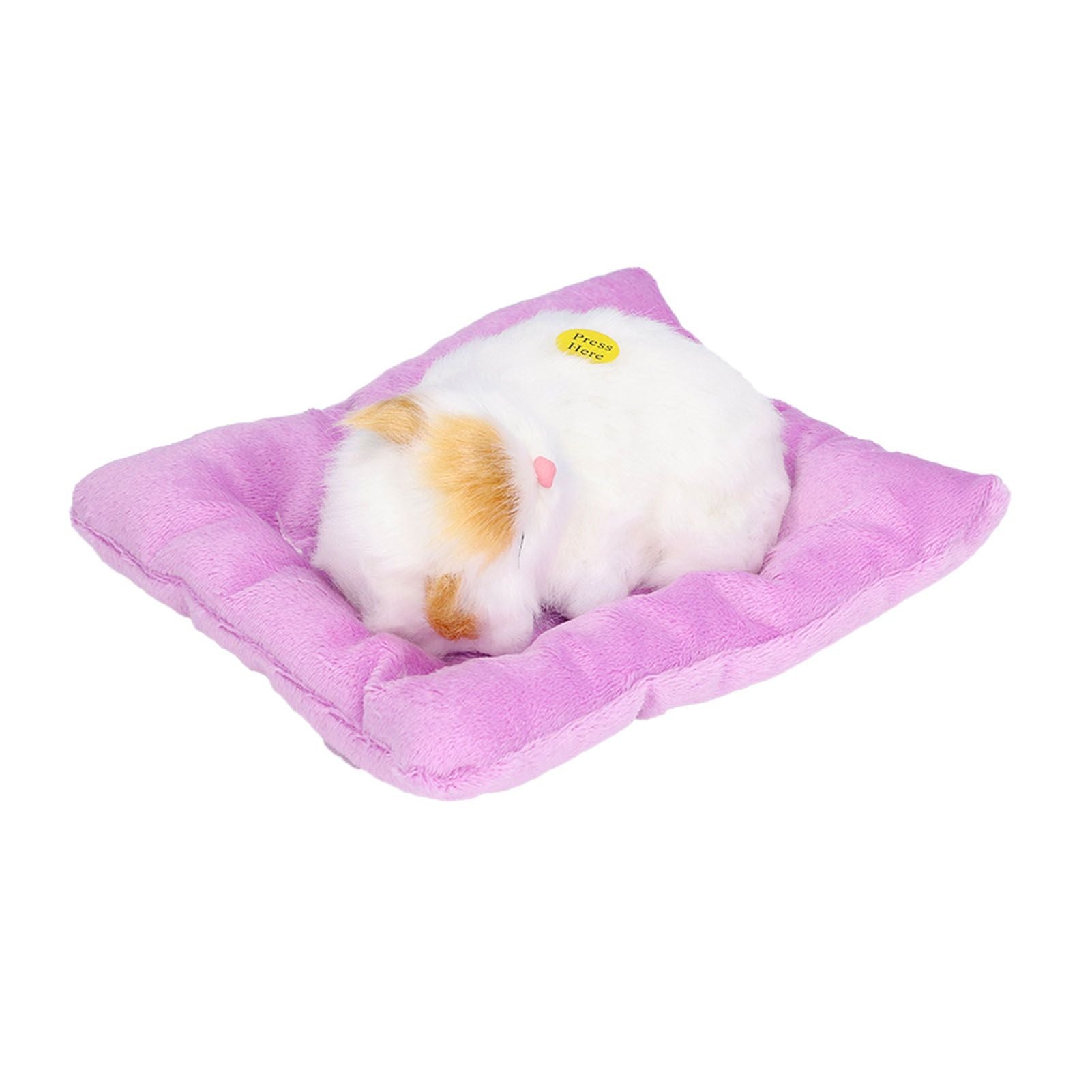 Fake Cats Sleeping Kitten Doll Toy Simulation Sleeping Cat On Pad Interactive Pet Toy with Sound Active V1294-YM0523-3115210235312