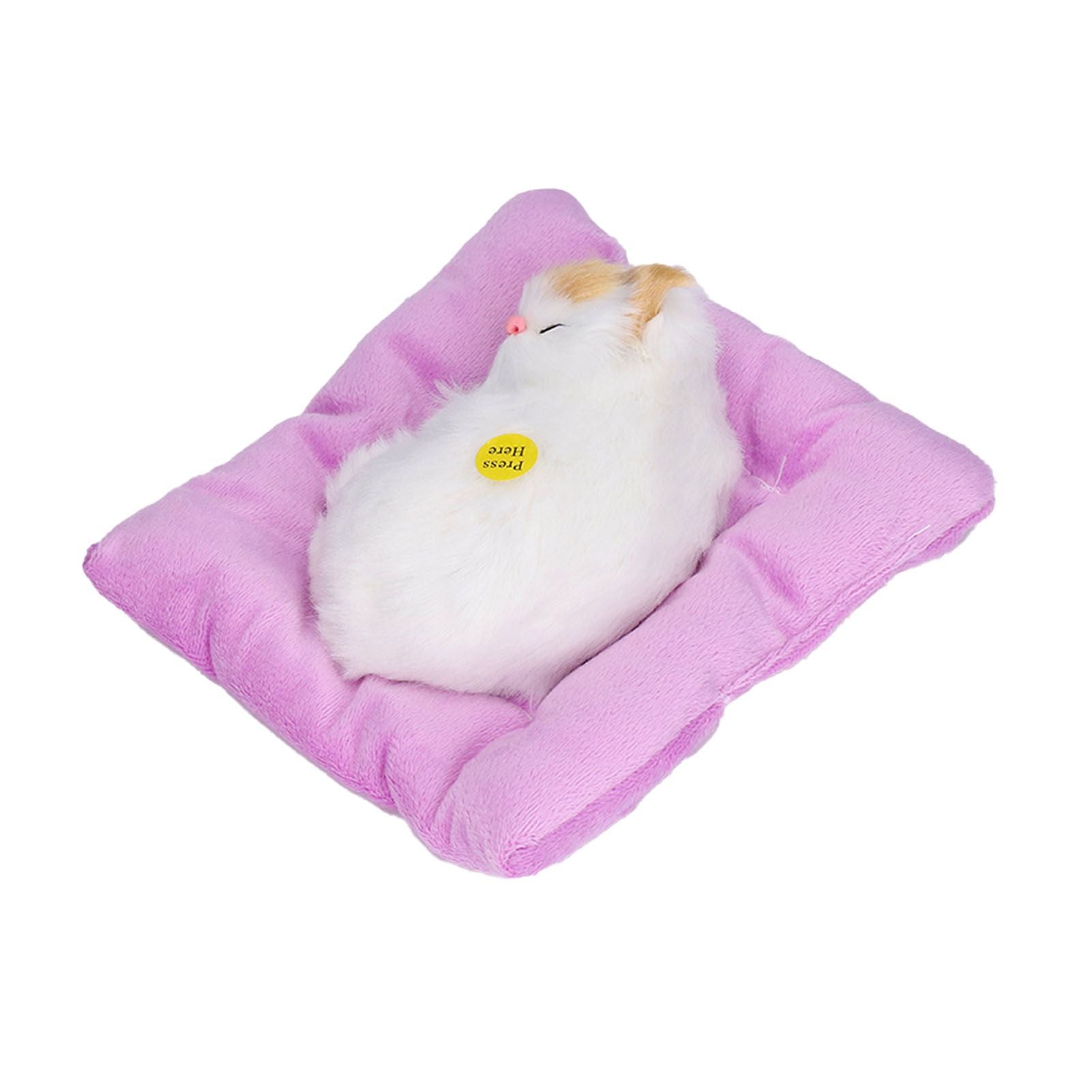 Fake Cats Sleeping Kitten Doll Toy Simulation Sleeping Cat On Pad Interactive Pet Toy with Sound Active V1294-YM0523-3115210235312
