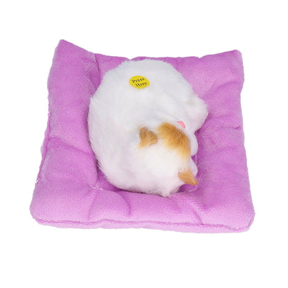 Fake Cats Sleeping Kitten Doll Toy Simulation Sleeping Cat On Pad Interactive Pet Toy with Sound Active V1294-YM0523-3115210235312
