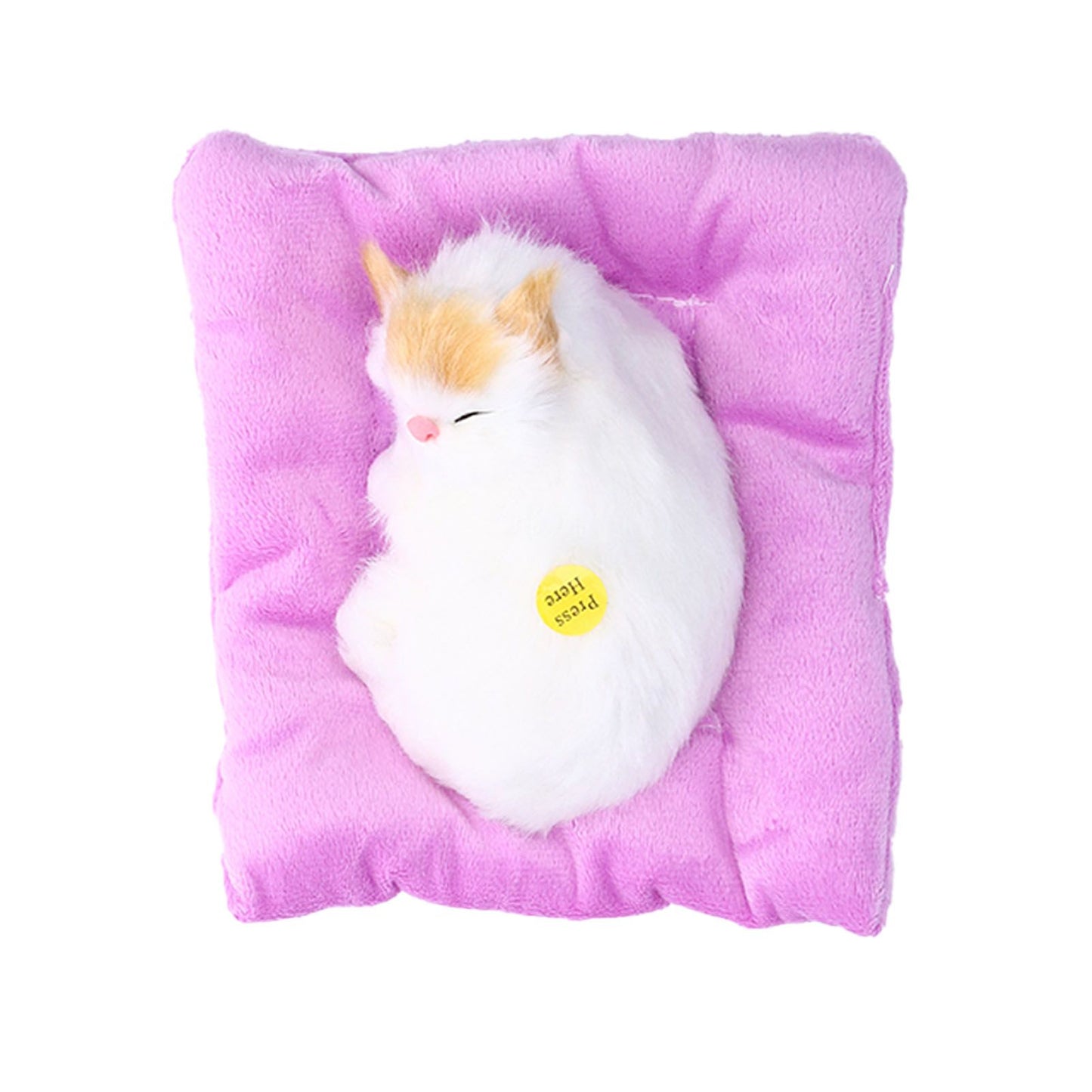 Fake Cats Sleeping Kitten Doll Toy Simulation Sleeping Cat On Pad Interactive Pet Toy with Sound Active V1294-YM0523-3115210235312