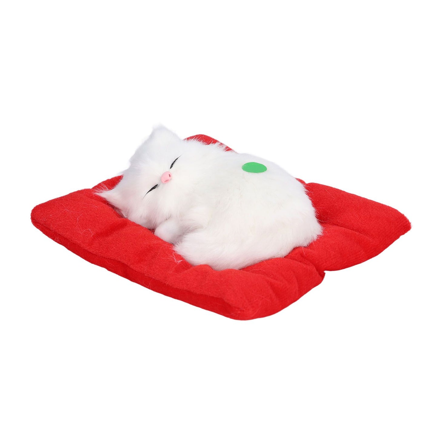 Fake Cats Sleeping Kitten Doll Toy Simulation Sleeping Cat On Pad Interactive Pet Toy with Sound Active V1294-YM0523-3115210235313