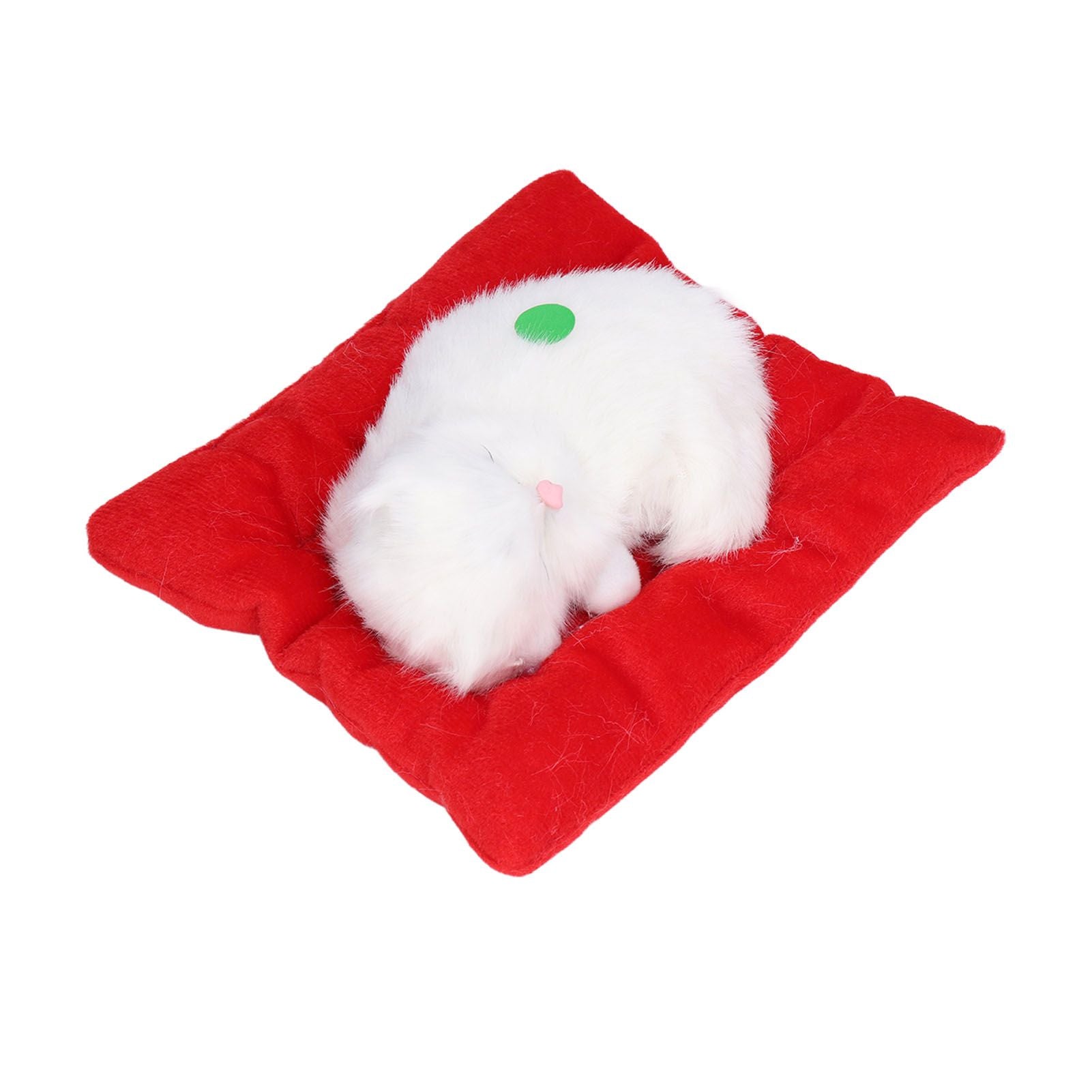 Fake Cats Sleeping Kitten Doll Toy Simulation Sleeping Cat On Pad Interactive Pet Toy with Sound Active V1294-YM0523-3115210235313
