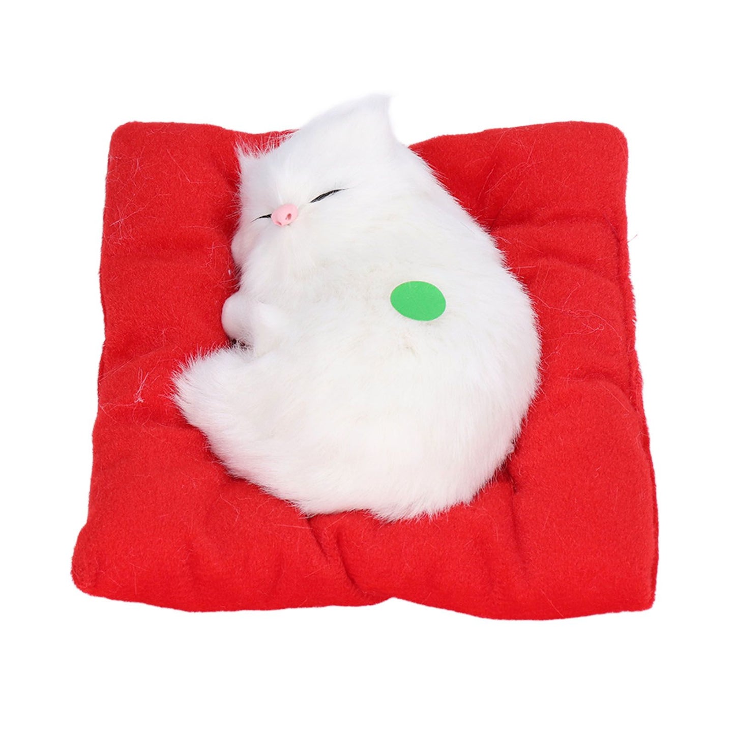 Fake Cats Sleeping Kitten Doll Toy Simulation Sleeping Cat On Pad Interactive Pet Toy with Sound Active V1294-YM0523-3115210235313