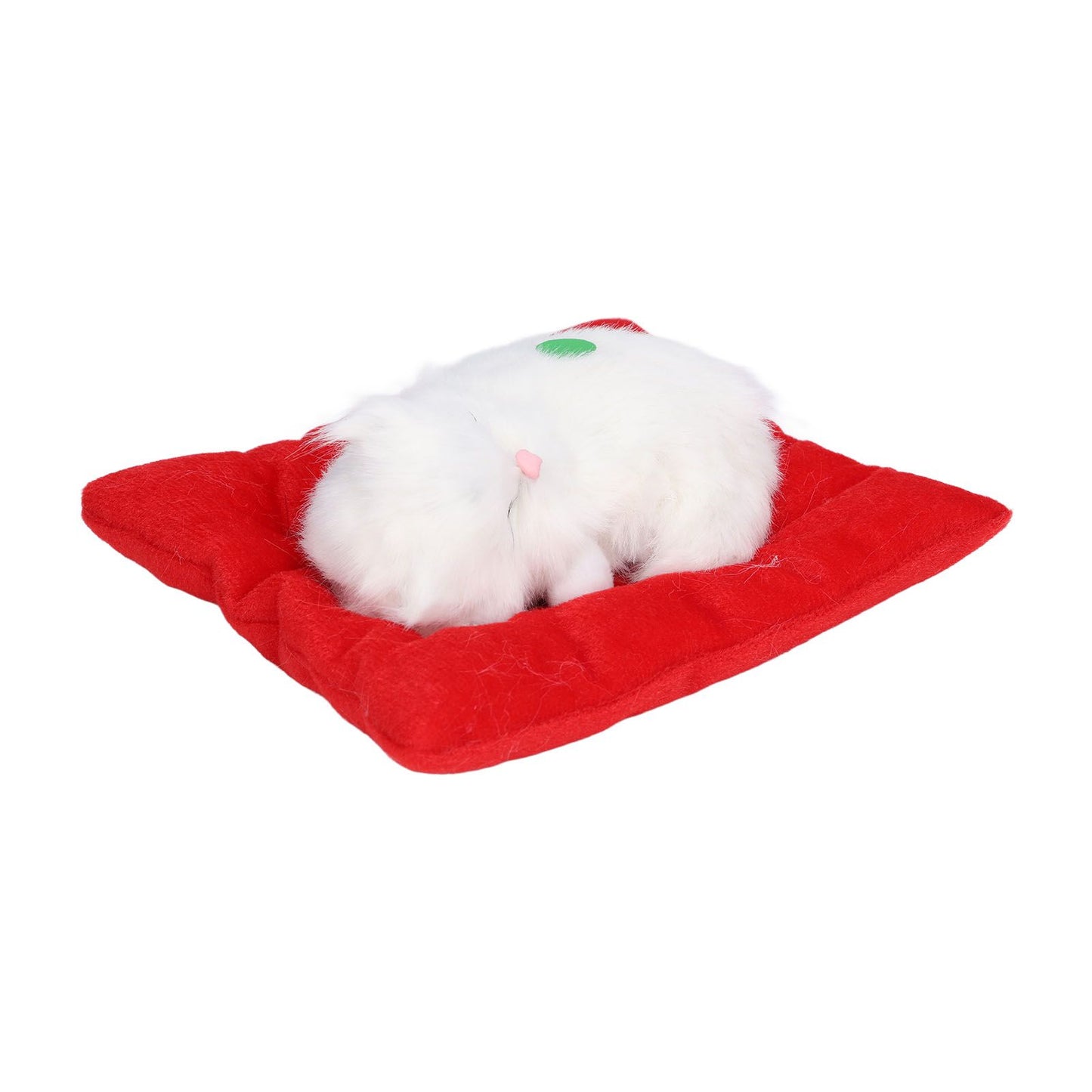 Fake Cats Sleeping Kitten Doll Toy Simulation Sleeping Cat On Pad Interactive Pet Toy with Sound Active V1294-YM0523-3115210235313