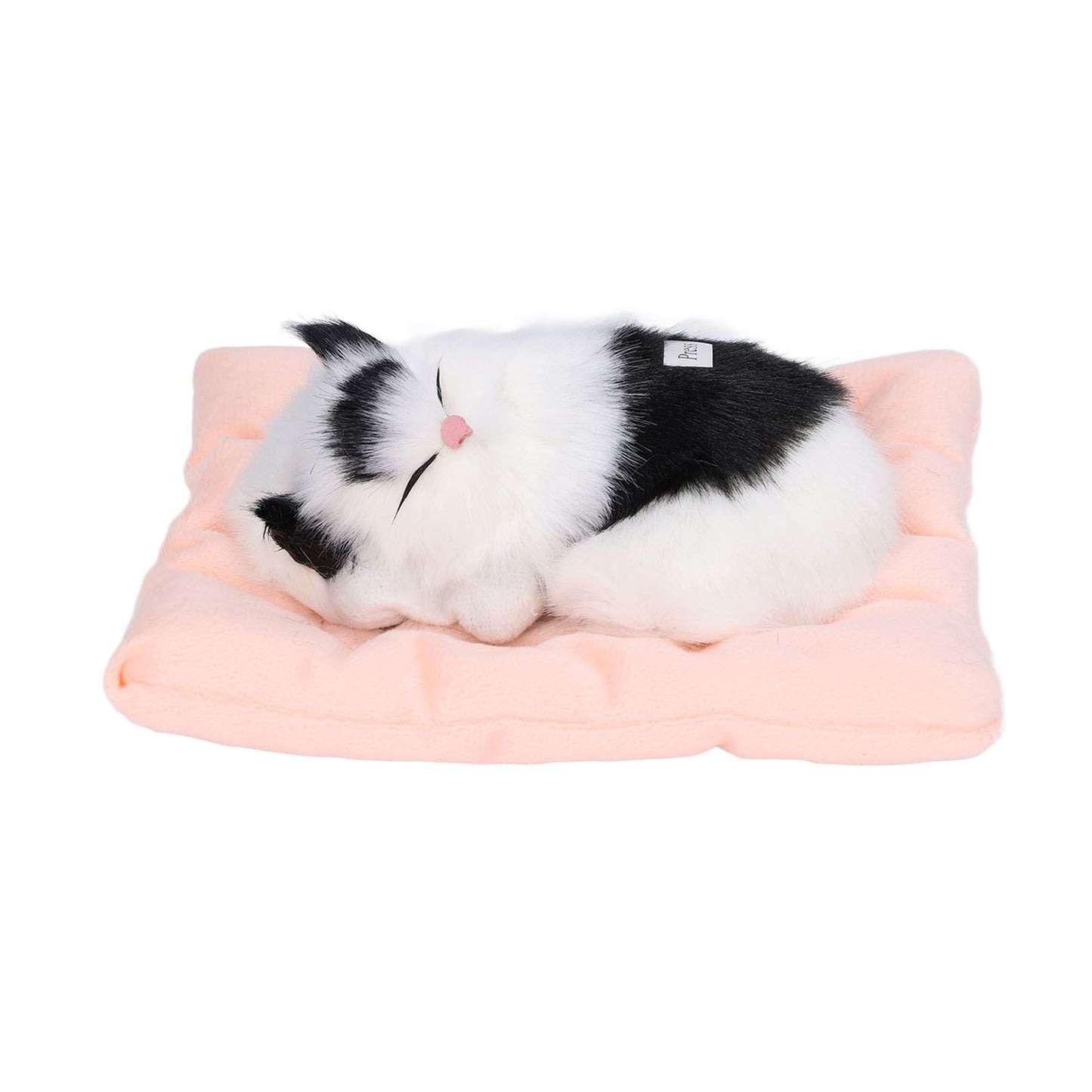 Fake Cats Sleeping Kitten Doll Toy Simulation Sleeping Cat On Pad Interactive Pet Toy with Sound Active V1294-YM0523-3115210235314