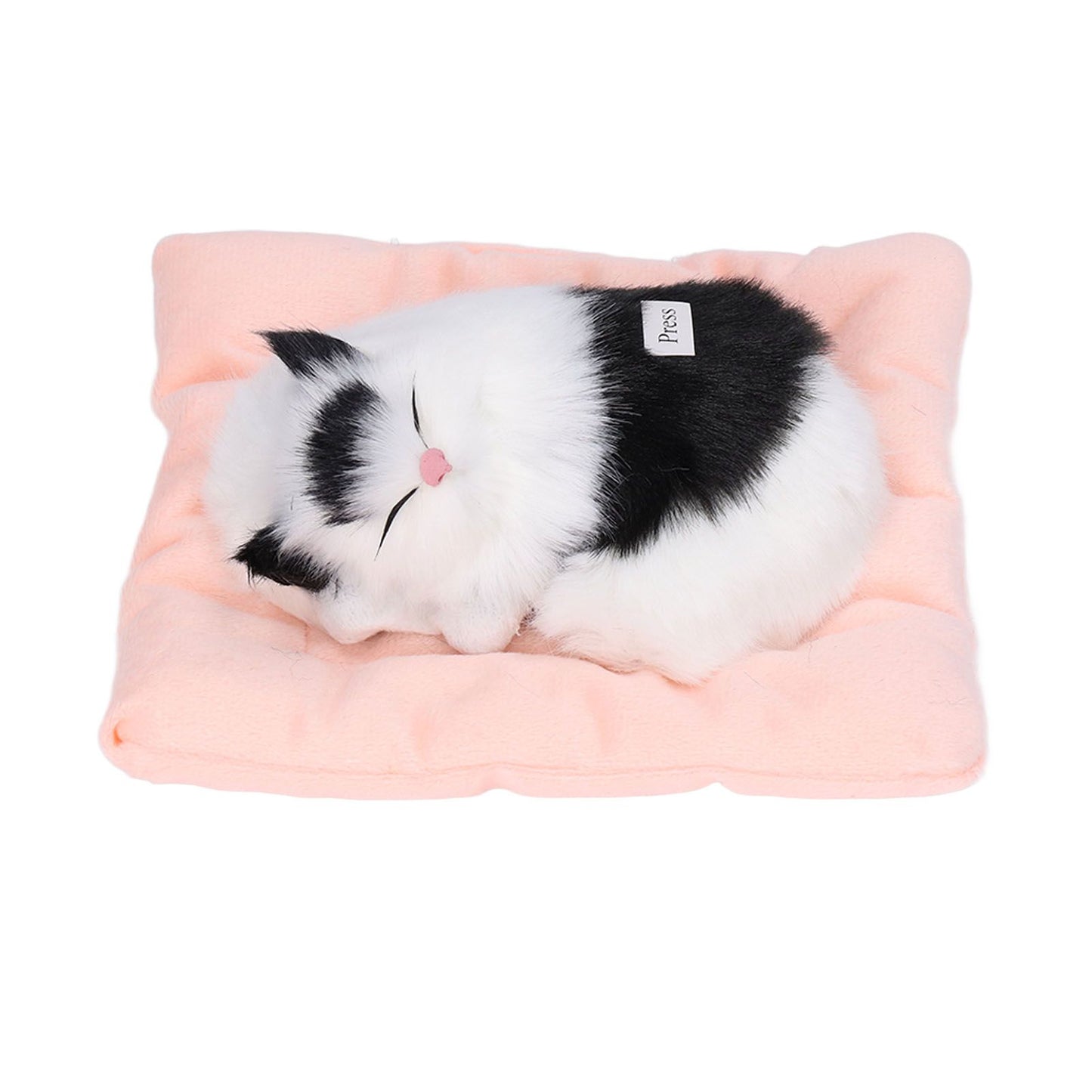Fake Cats Sleeping Kitten Doll Toy Simulation Sleeping Cat On Pad Interactive Pet Toy with Sound Active V1294-YM0523-3115210235314