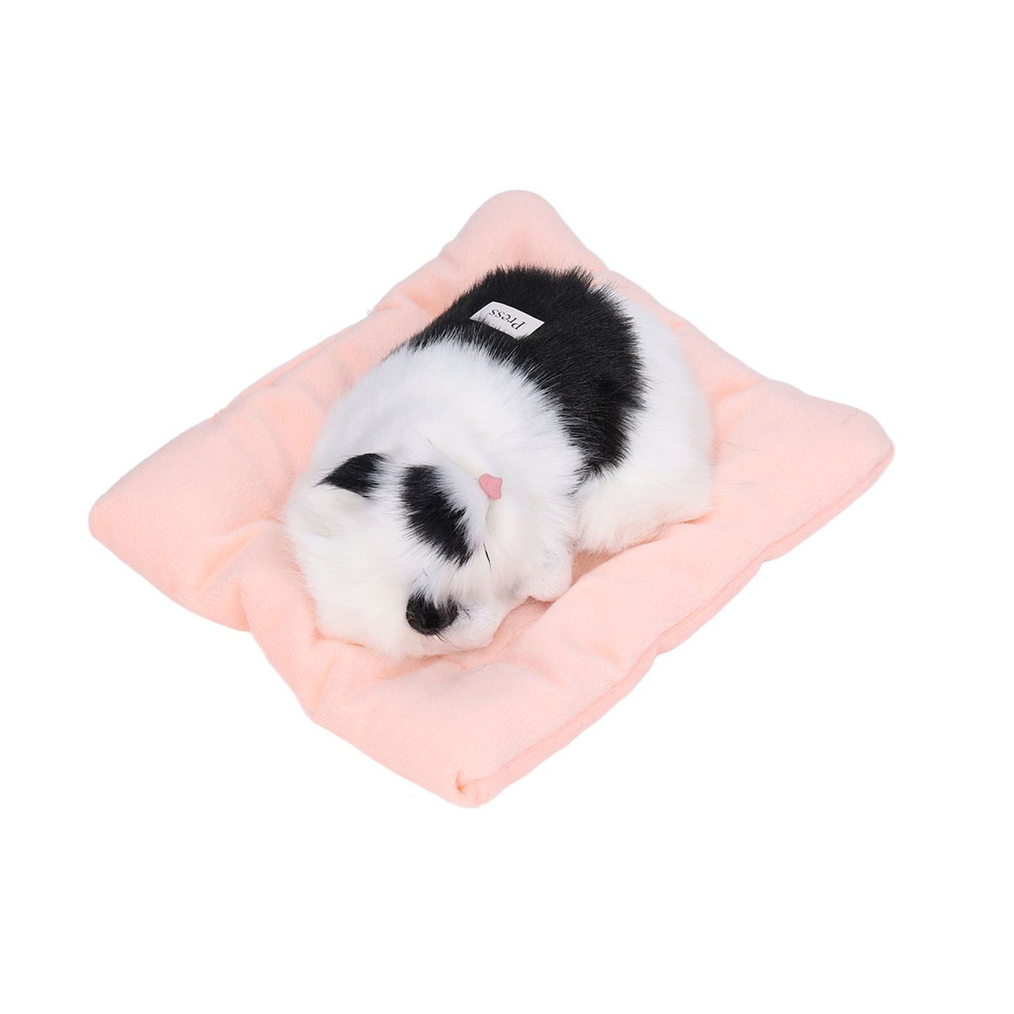 Fake Cats Sleeping Kitten Doll Toy Simulation Sleeping Cat On Pad Interactive Pet Toy with Sound Active V1294-YM0523-3115210235314