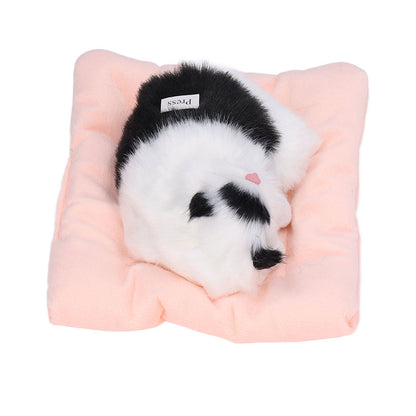 Fake Cats Sleeping Kitten Doll Toy Simulation Sleeping Cat On Pad Interactive Pet Toy with Sound Active V1294-YM0523-3115210235314