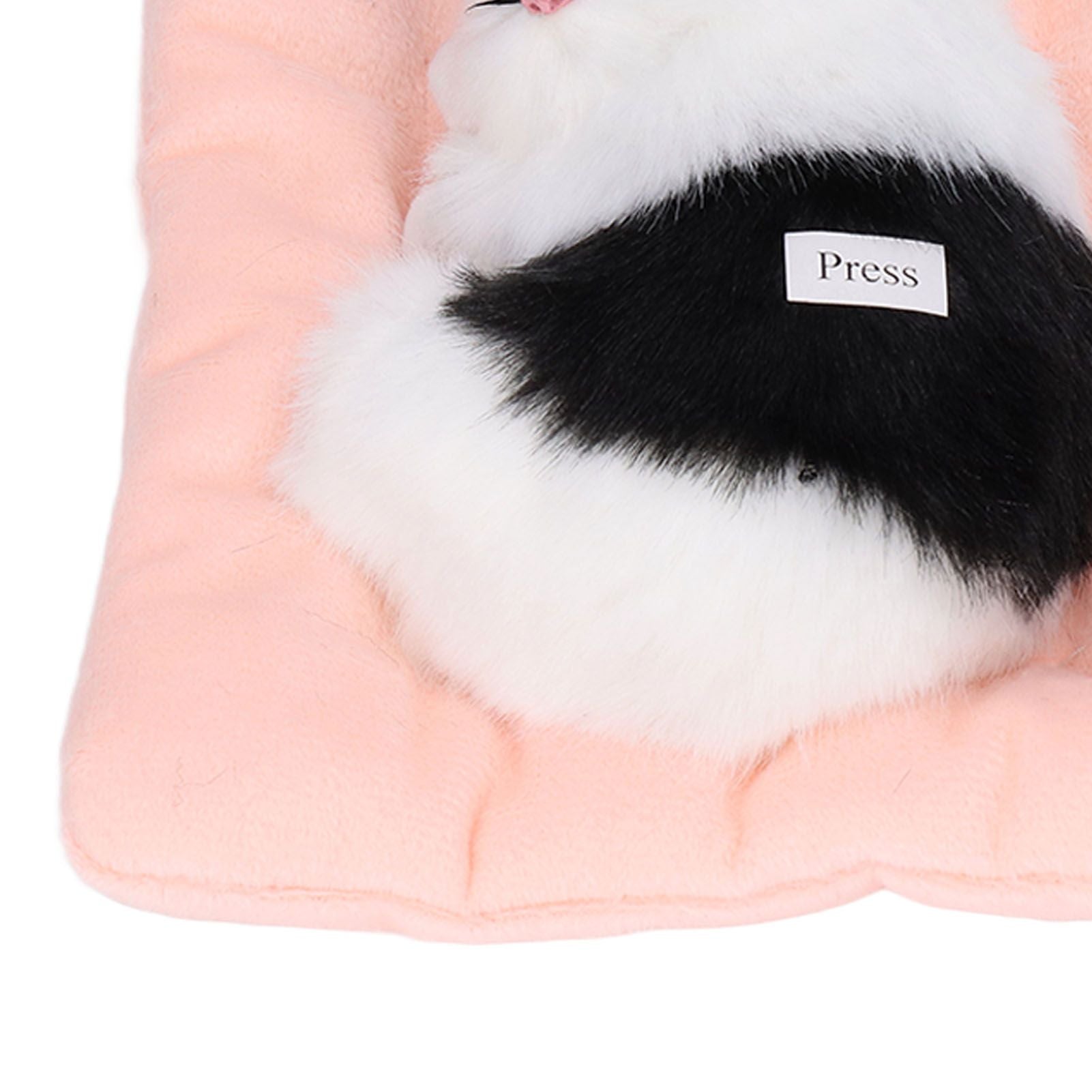 Fake Cats Sleeping Kitten Doll Toy Simulation Sleeping Cat On Pad Interactive Pet Toy with Sound Active V1294-YM0523-3115210235314