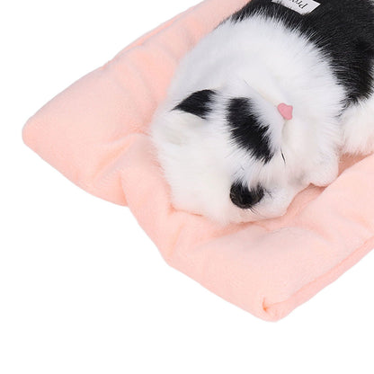 Fake Cats Sleeping Kitten Doll Toy Simulation Sleeping Cat On Pad Interactive Pet Toy with Sound Active V1294-YM0523-3115210235314