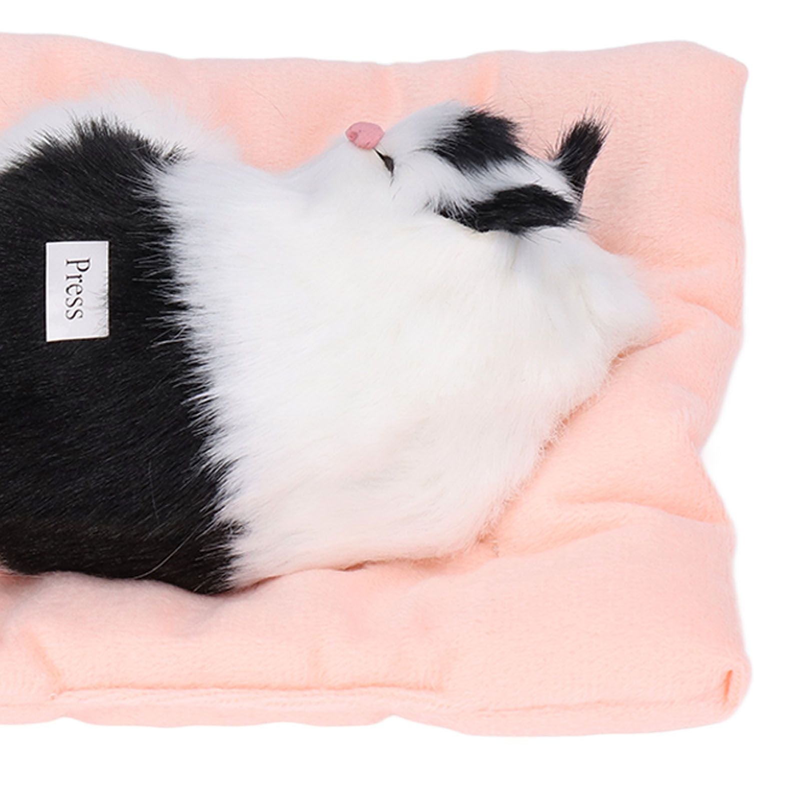 Fake Cats Sleeping Kitten Doll Toy Simulation Sleeping Cat On Pad Interactive Pet Toy with Sound Active V1294-YM0523-3115210235314