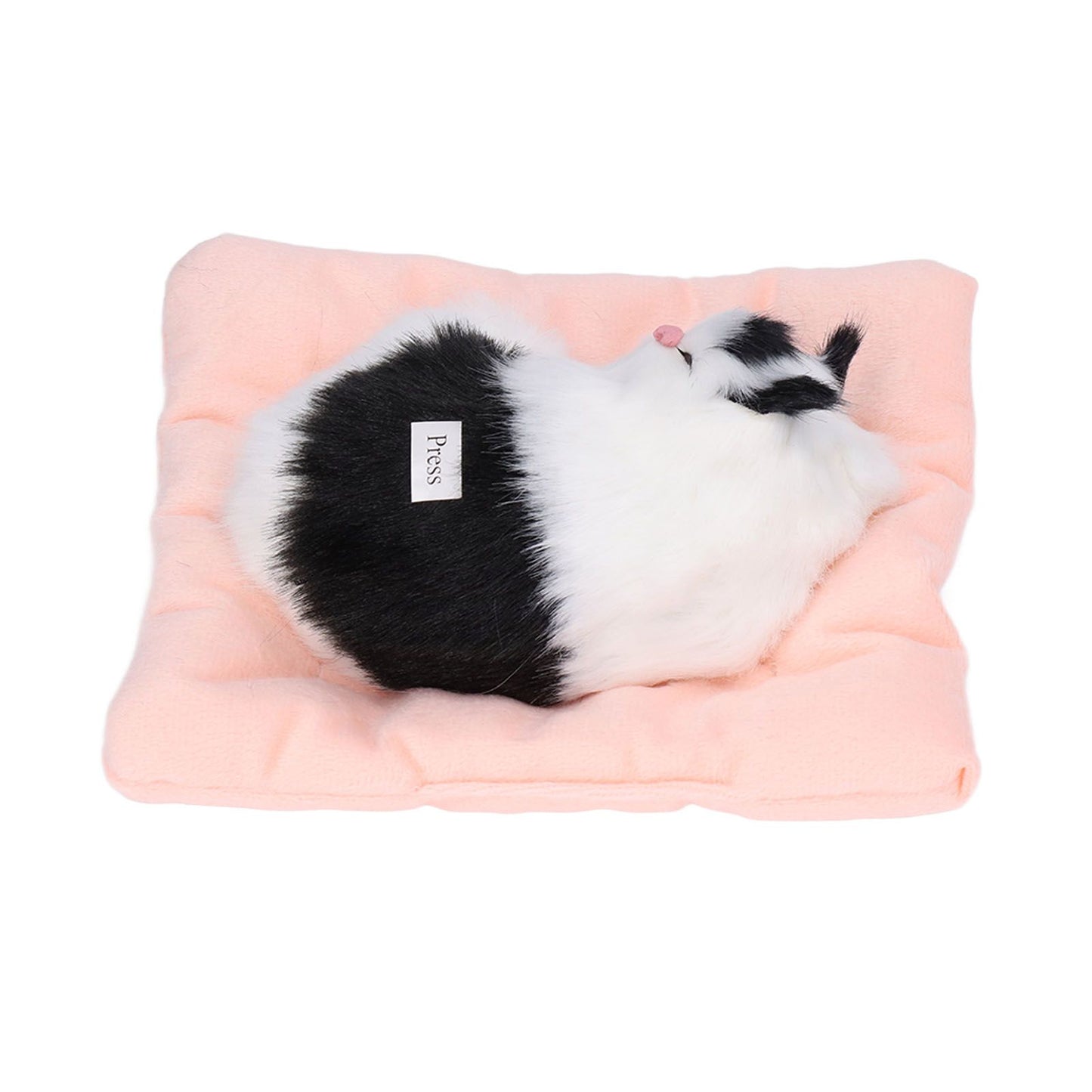 Fake Cats Sleeping Kitten Doll Toy Simulation Sleeping Cat On Pad Interactive Pet Toy with Sound Active V1294-YM0523-3115210235314