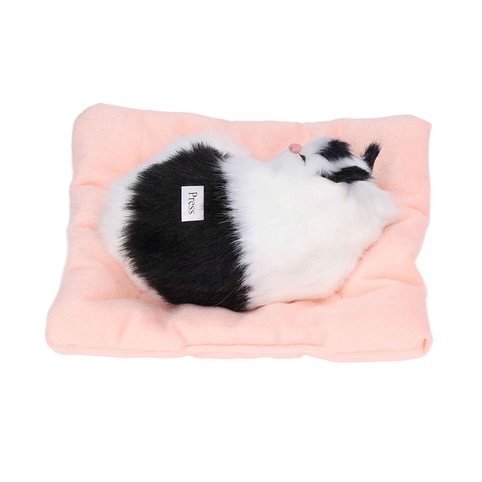 Fake Cats Sleeping Kitten Doll Toy Simulation Sleeping Cat On Pad Interactive Pet Toy with Sound Active V1294-YM0523-3115210235314