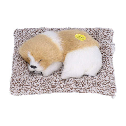 Realistic Sleeping Dog Adorable Sleeping Puppy Children Toys Decorations Gifts for Boys GirlsDirt White Block V1294-YM0523-3115210238311