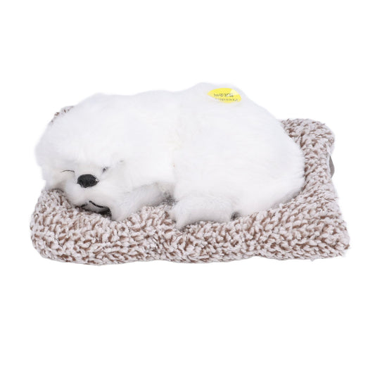 Realistic Sleeping Dog Adorable Sleeping Puppy Children Toys Decorations Gifts for Boys GirlsWhite Pekingese V1294-YM0523-3115210238313