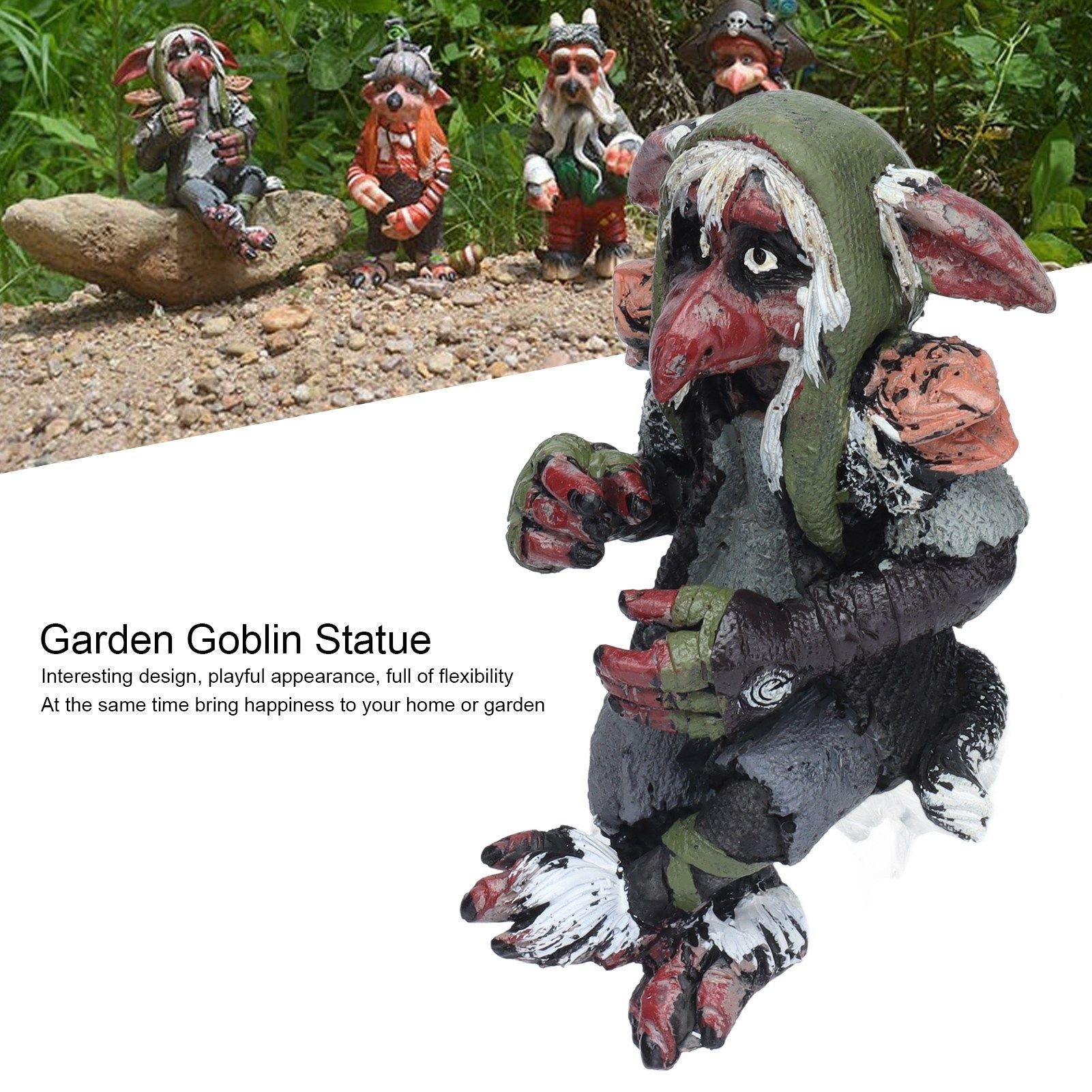 Resin Statue Garden Big Goblin Statue Leprechaun Anime Character Sculpture Home Decor Toys V1294-YM0523-3115210241611