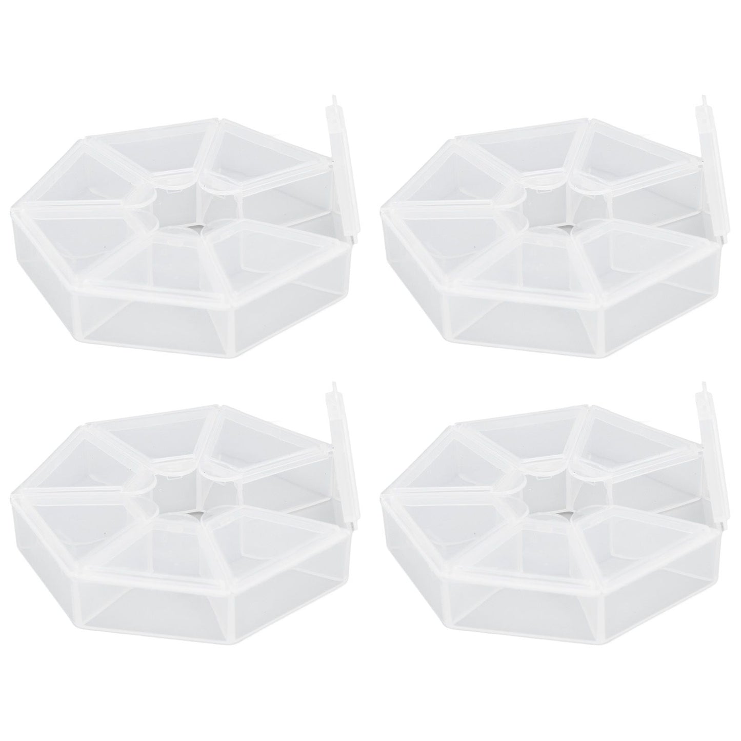 7 Grids Storage Box Clear Plastic Organizer Containers for Fishing Jewelry Pills V1294-YM0523-3115210244311