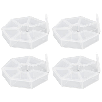 7 Grids Storage Box Clear Plastic Organizer Containers for Fishing Jewelry Pills V1294-YM0523-3115210244311