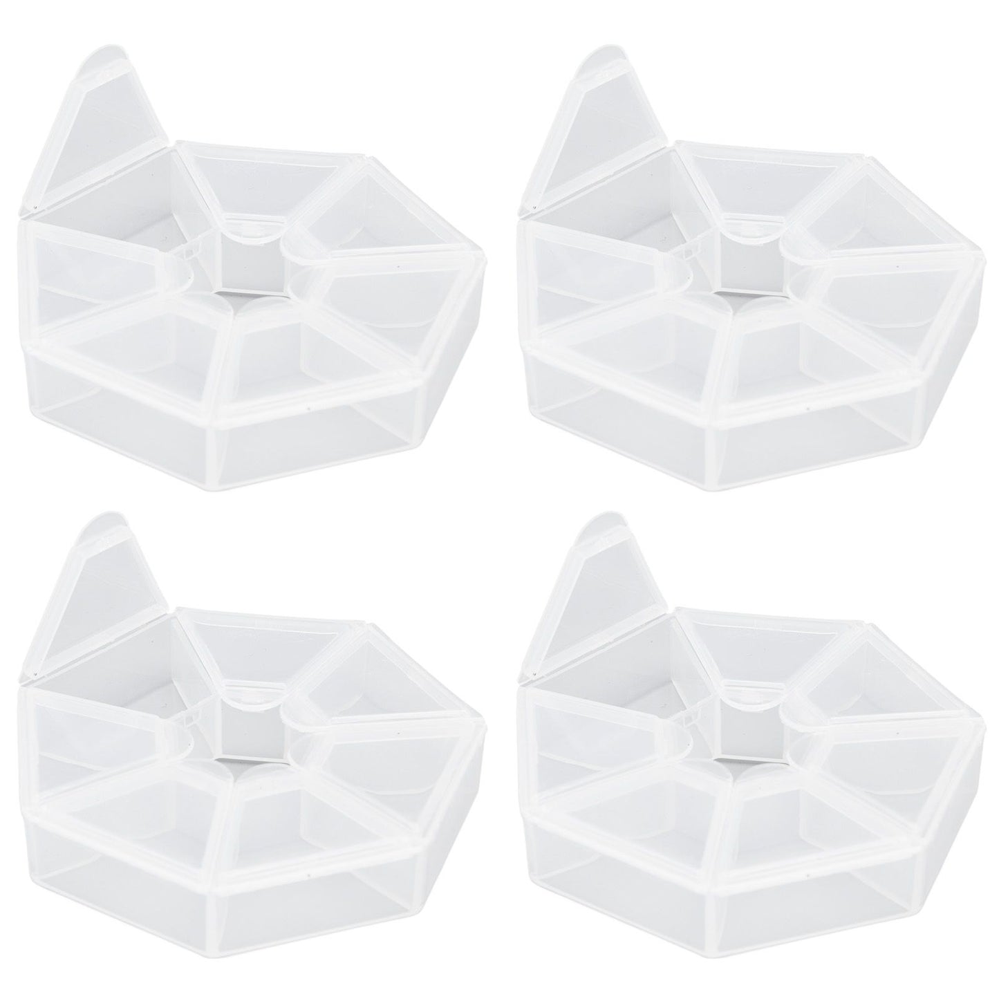 7 Grids Storage Box Clear Plastic Organizer Containers for Fishing Jewelry Pills V1294-YM0523-3115210244311