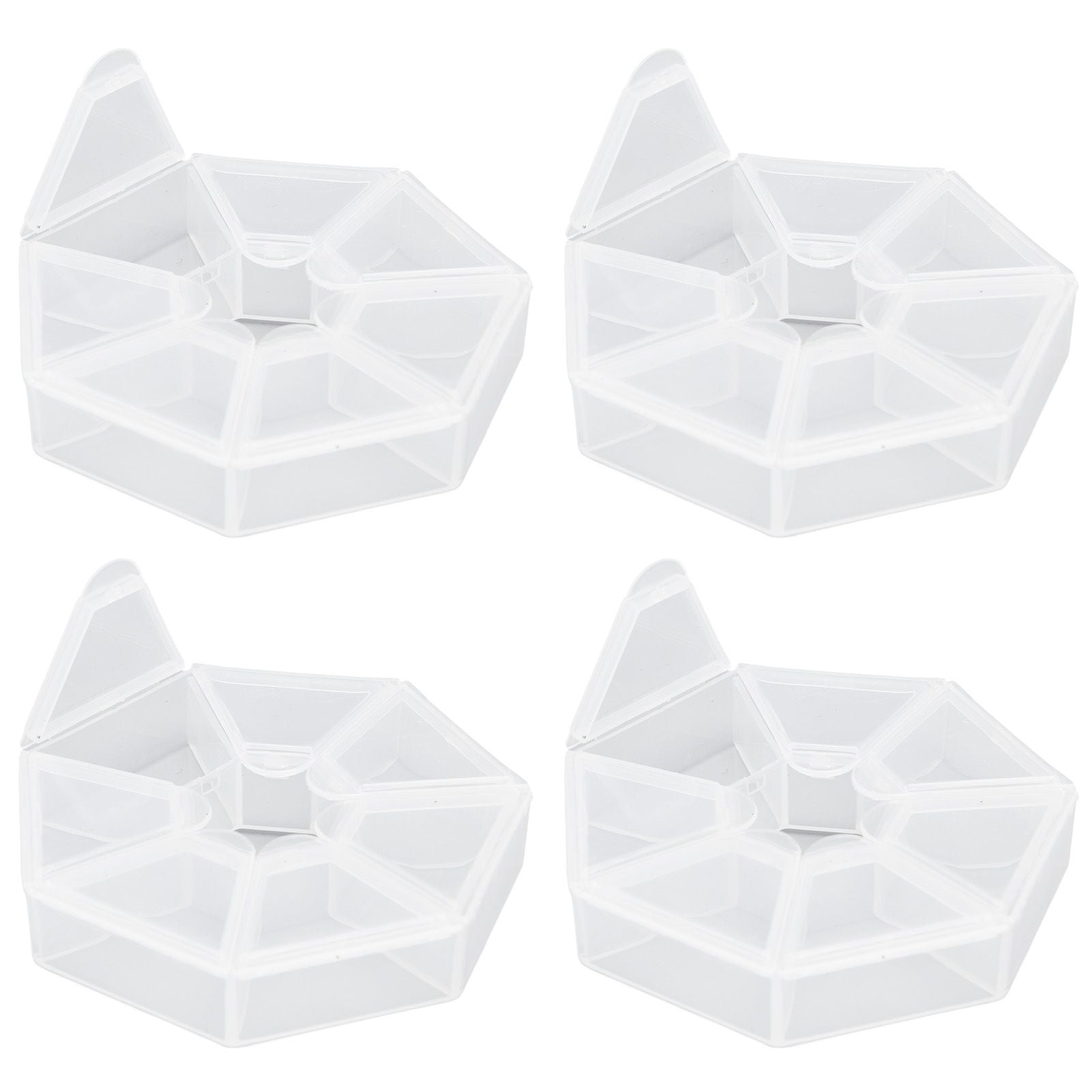 7 Grids Storage Box Clear Plastic Organizer Containers for Fishing Jewelry Pills V1294-YM0523-3115210244311
