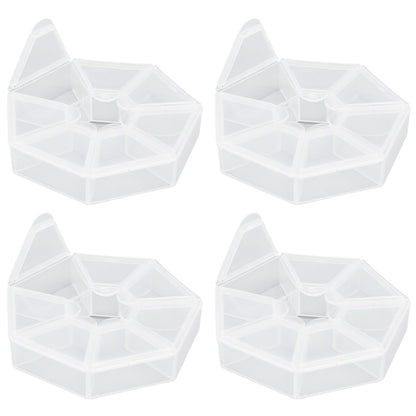 7 Grids Storage Box Clear Plastic Organizer Containers for Fishing Jewelry Pills V1294-YM0523-3115210244311