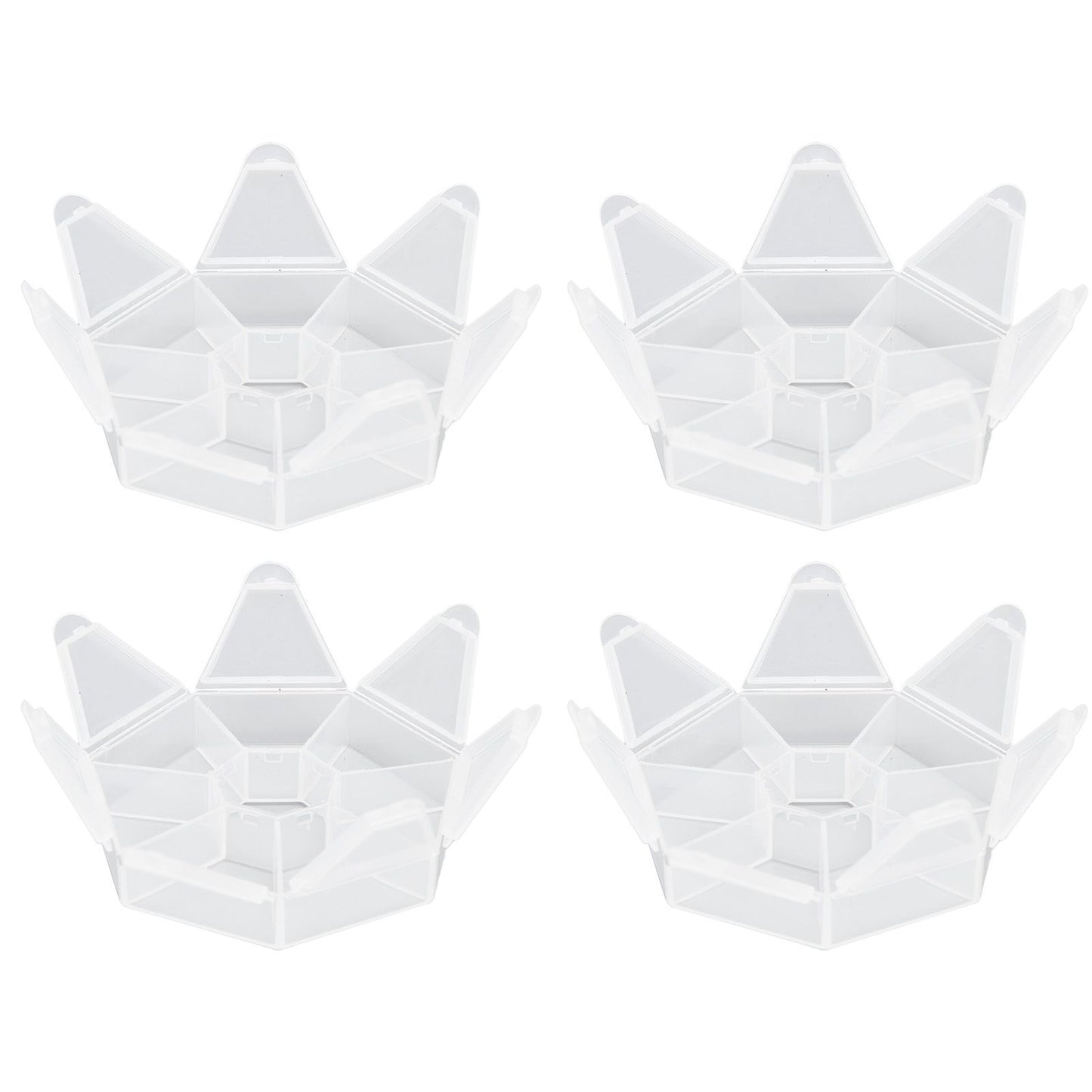 7 Grids Storage Box Clear Plastic Organizer Containers for Fishing Jewelry Pills V1294-YM0523-3115210244311
