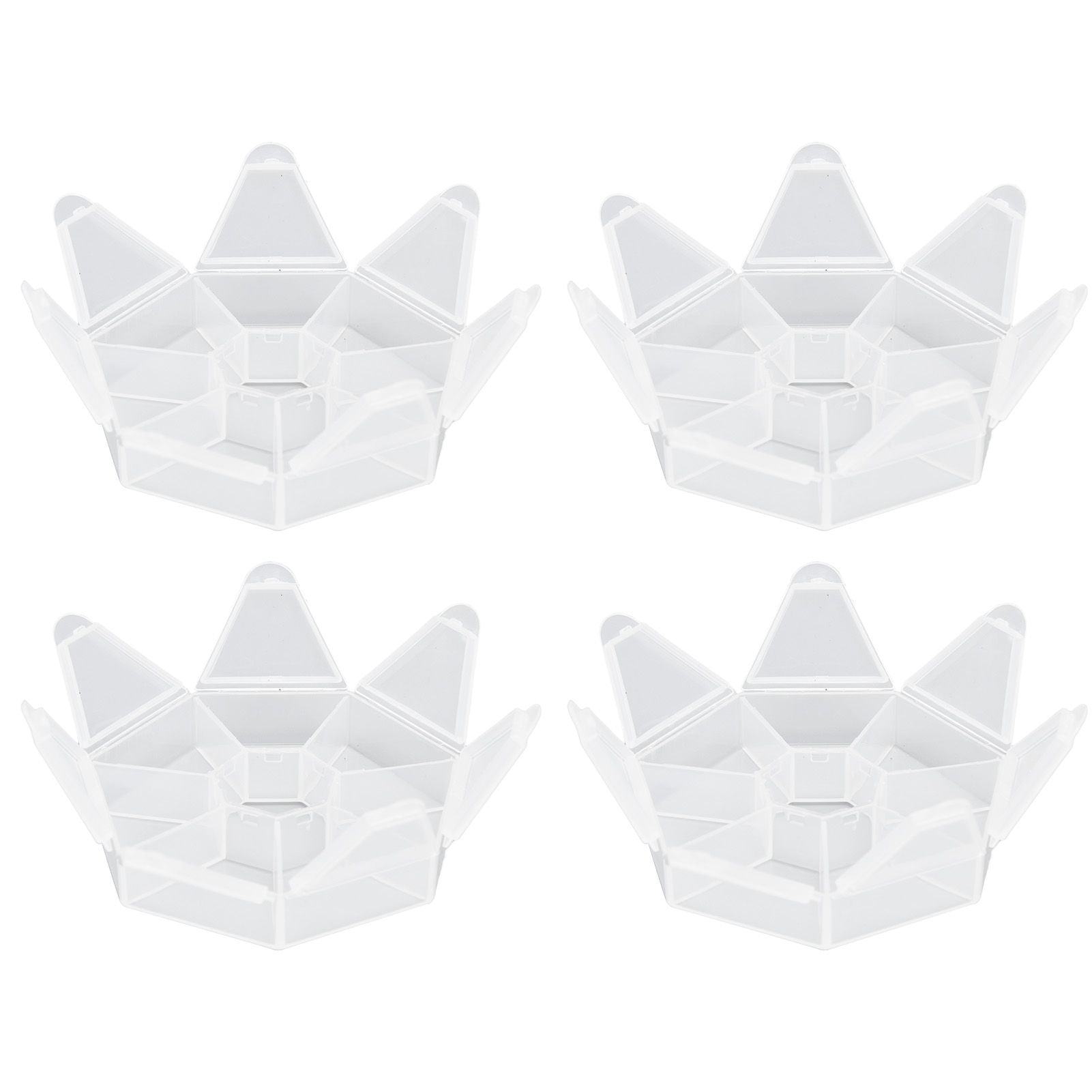 7 Grids Storage Box Clear Plastic Organizer Containers for Fishing Jewelry Pills V1294-YM0523-3115210244311
