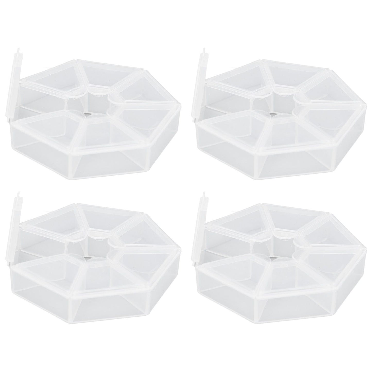 7 Grids Storage Box Clear Plastic Organizer Containers for Fishing Jewelry Pills V1294-YM0523-3115210244311