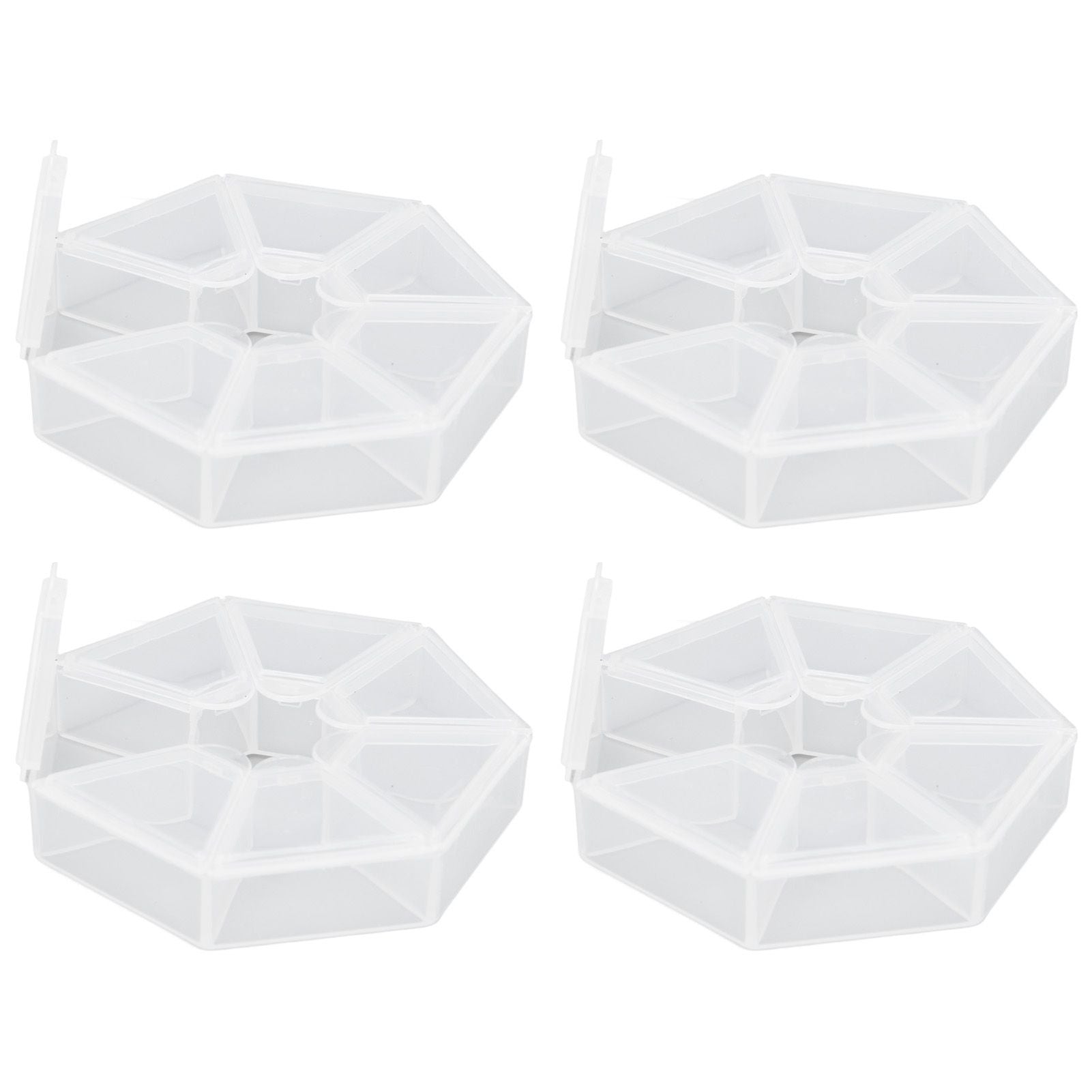 7 Grids Storage Box Clear Plastic Organizer Containers for Fishing Jewelry Pills V1294-YM0523-3115210244311