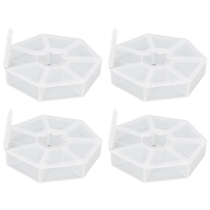 7 Grids Storage Box Clear Plastic Organizer Containers for Fishing Jewelry Pills V1294-YM0523-3115210244311