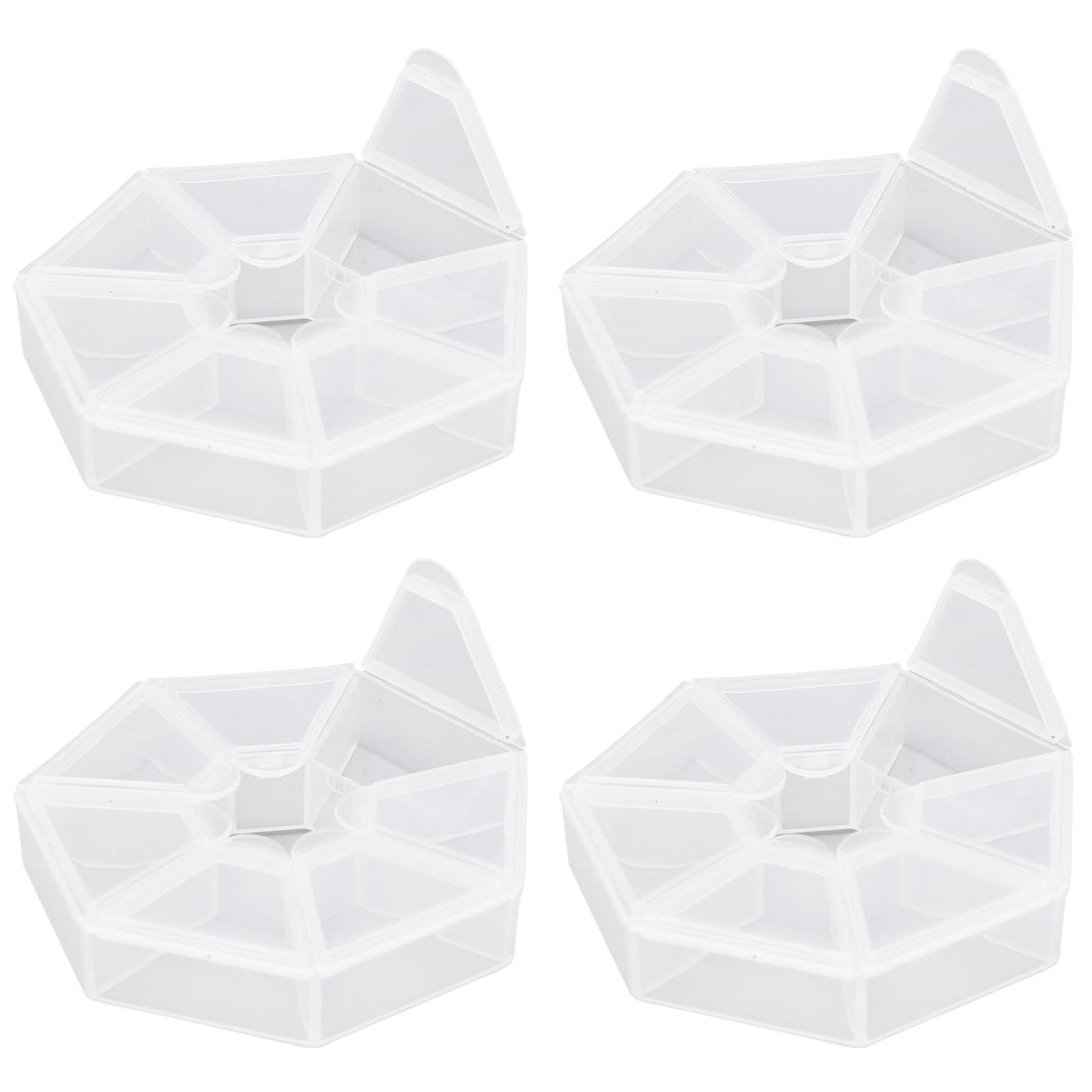 7 Grids Storage Box Clear Plastic Organizer Containers for Fishing Jewelry Pills V1294-YM0523-3115210244311