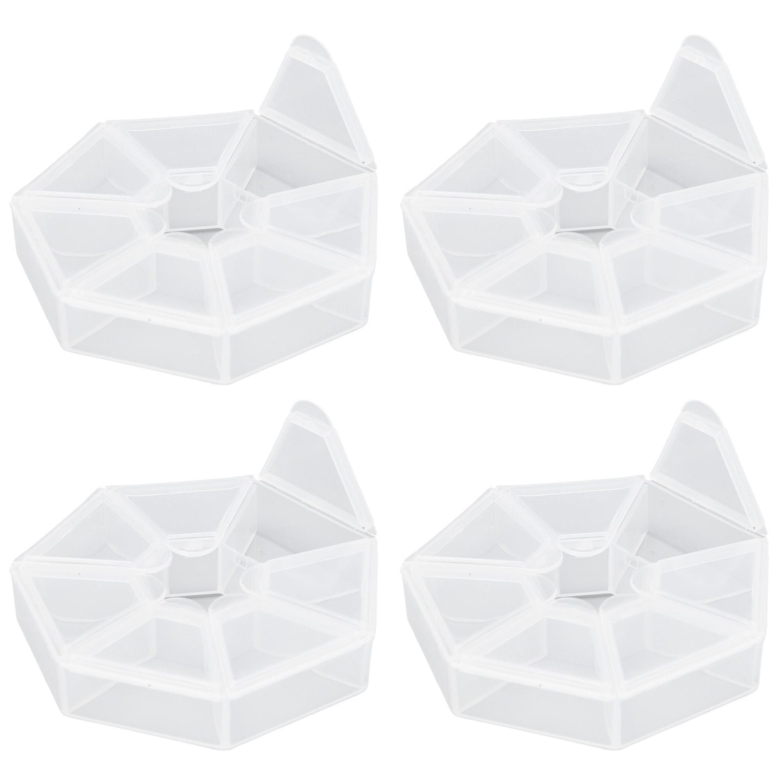 7 Grids Storage Box Clear Plastic Organizer Containers for Fishing Jewelry Pills V1294-YM0523-3115210244311