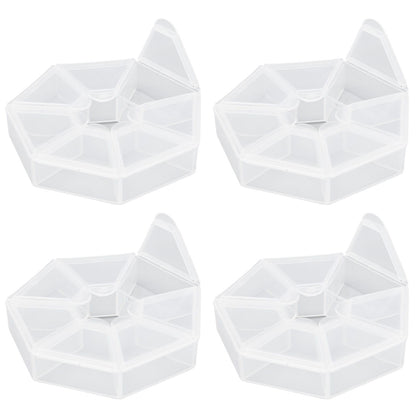 7 Grids Storage Box Clear Plastic Organizer Containers for Fishing Jewelry Pills V1294-YM0523-3115210244311
